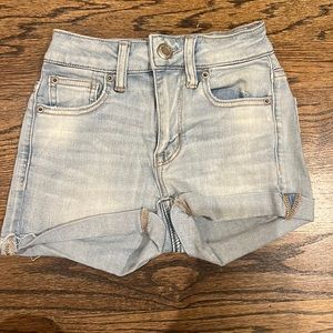 American Eagle light blue jean shorts